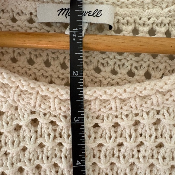 Madewell Cream Textured Sweater Size Medium crochet - Picture 8 of 15